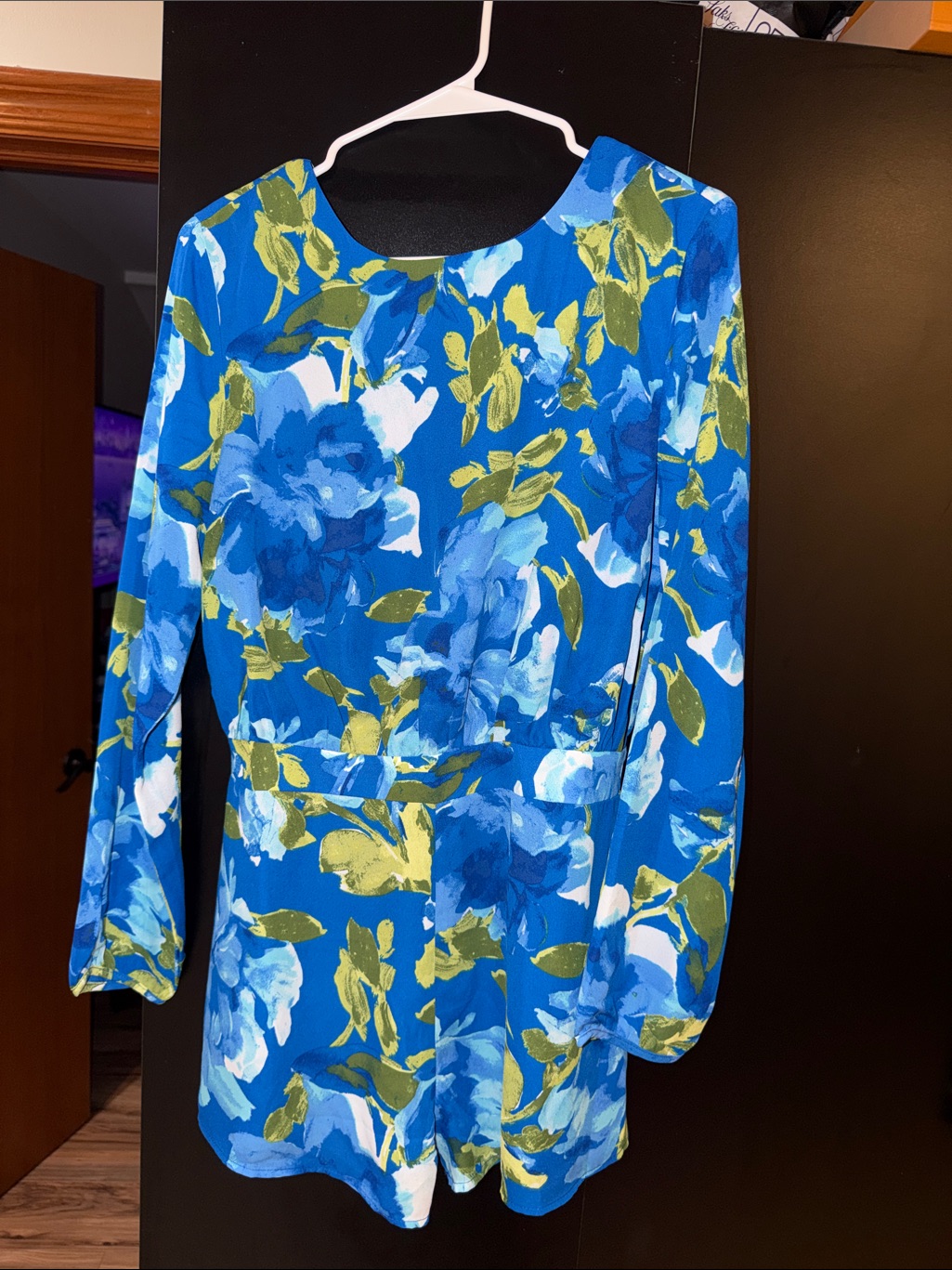 Lulus Floral Backless Long Sleeve Romper